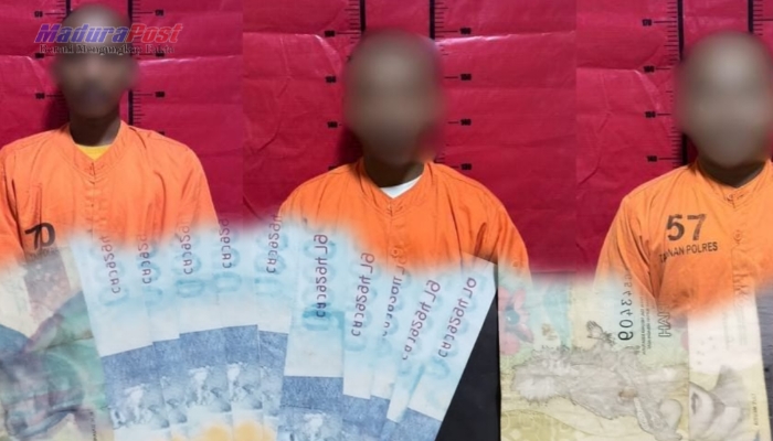 3 Orang Ini Edarkan Uang Palsu, Polres Sumenep Temukan Sejumlah Barang Bukti