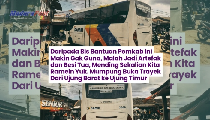 Bus Damri di Pulau Kangean Dikeluhkan Warga, Disperkimhub Sumenep: Sudah Beroperasi Kembali