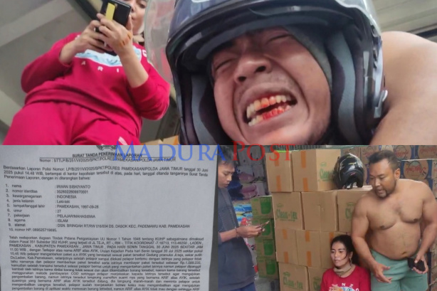 Kurir JNT di Pamekasan Dicekik Customer Gara Gara Barang Tidak Sesuai Pesanan