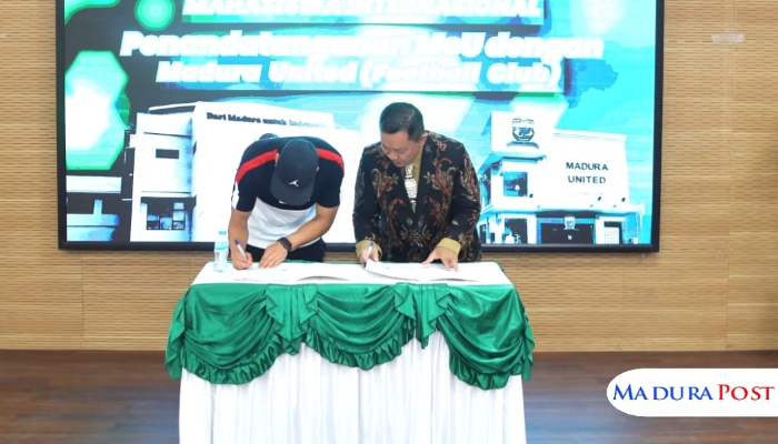 UNIBA Madura Resmi Jadi Sponsor Madura United, Logo Kampus Mejeng di Jersey Resmi