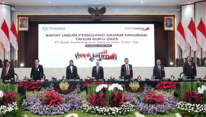 Bank Jatim Tebar Dividen Rp850 Miliar, Nilai per Saham Naik Jadi Rp56,62
