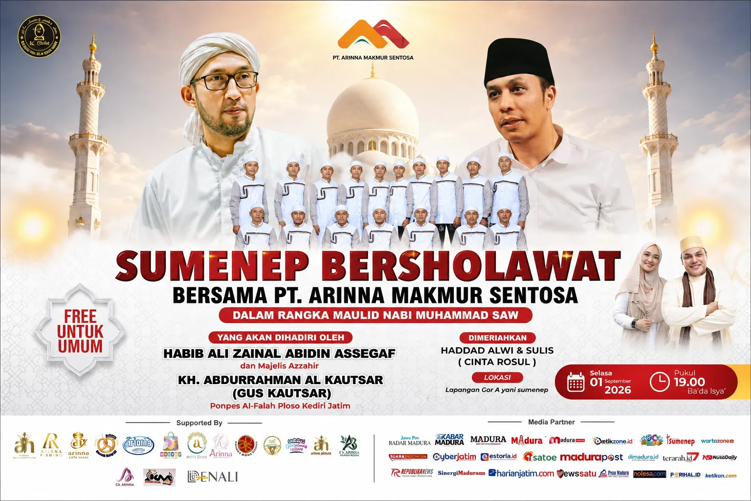 PT Arinna Makmur Sentosa Siapkan Malam Penuh Sholawat di Sumenep